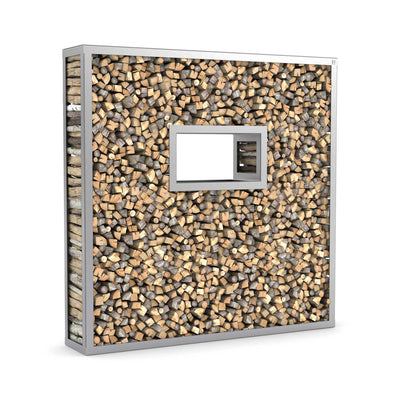 Finestra porta legna, acciaio inox