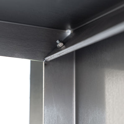 Kit porta legna con pannello laterale, acciaio inox