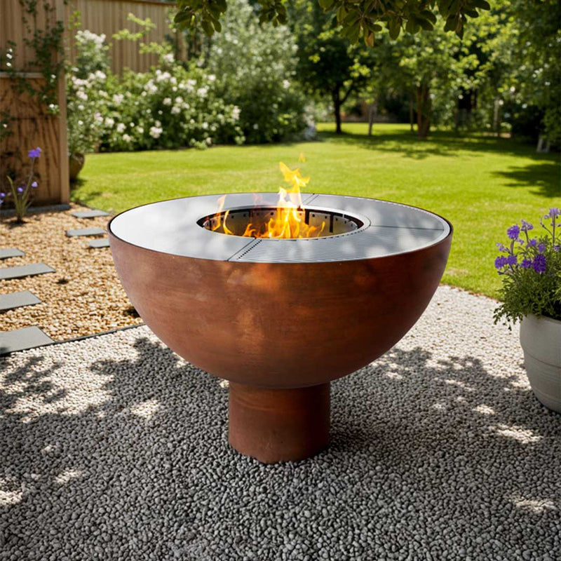 Base per ciotola da fuoco, acciaio inox