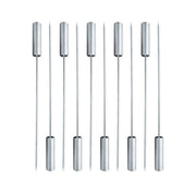 Set di 10 spiedini per barbecue, acciaio inox