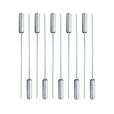 Set di 10 spiedini per barbecue, acciaio inox