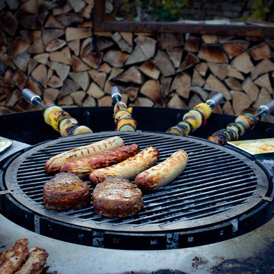 Griglia per barbecue rotonda 100, acciaio inox