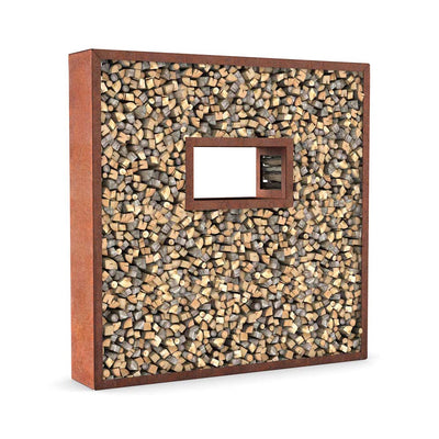 Porta legna con finestra