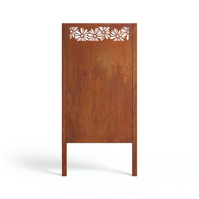 Protezione dalla vista Ornamento floreale, ruggine nobile