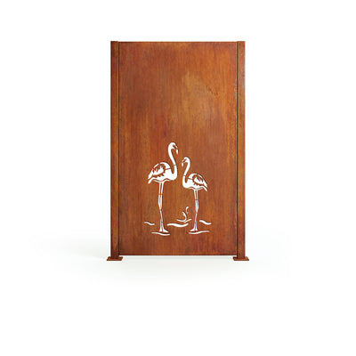 Schermo protettivo Coppia di fenicotteri, ruggine nobile