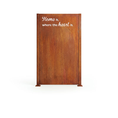 Protezione dalla vista Home is where the heart is, ruggine nobile