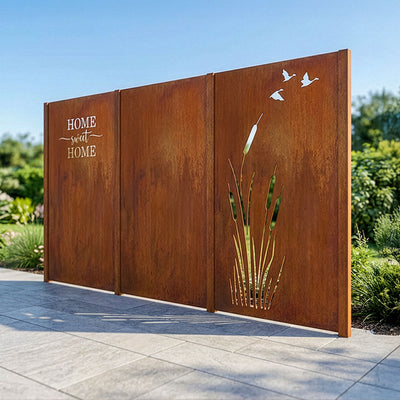 Recinzione metallica frangivista