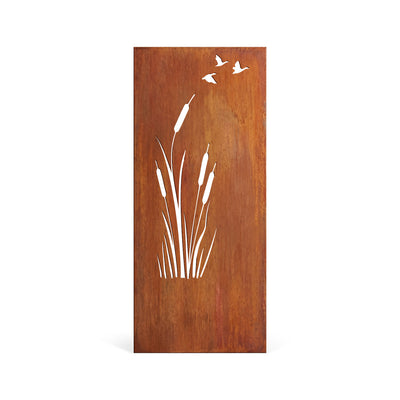 Schermo protettivo Canne e anatre, ruggine nobile