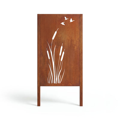 Schermo protettivo Canne e anatre, ruggine nobile