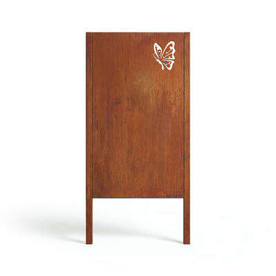 Schermo protettivo a forma di farfalla, ruggine nobile