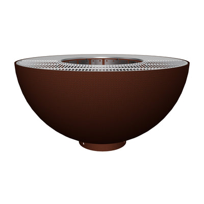 Recipiente per il fuoco con anello per grigliare 100, acciaio inox